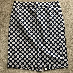 J.crew factory navy and beige pencil skirt-size 4